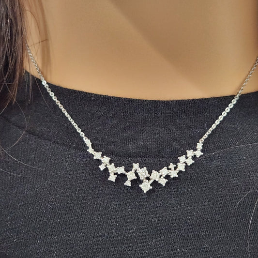 14K Gold Sprinkled Diamond Necklace