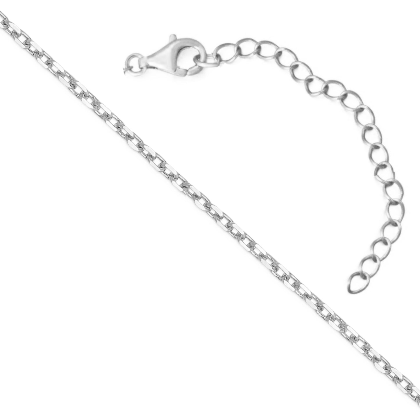 Sterling Silver 1.5mm or ~1mm Diamond Cut Cable Chain