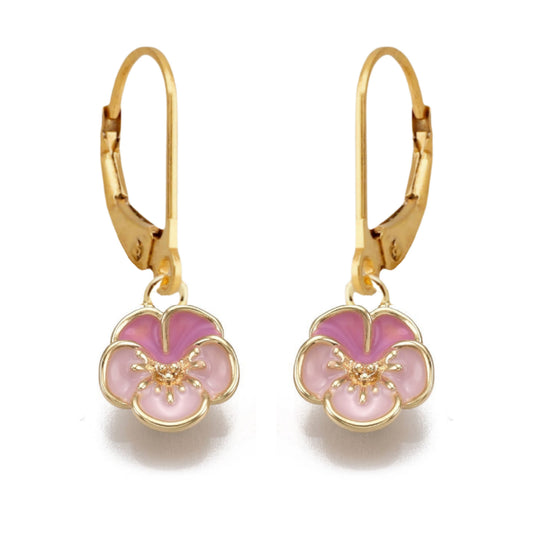 Colorful Enamel Flower Surgical Steel Earrings