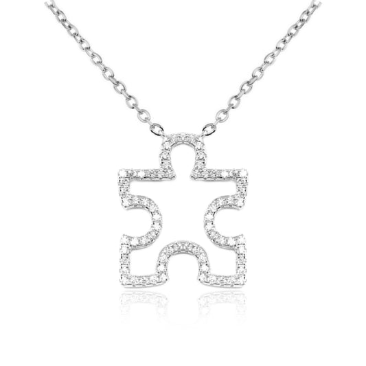 Sterling Silver Puzzle Piece Necklace
