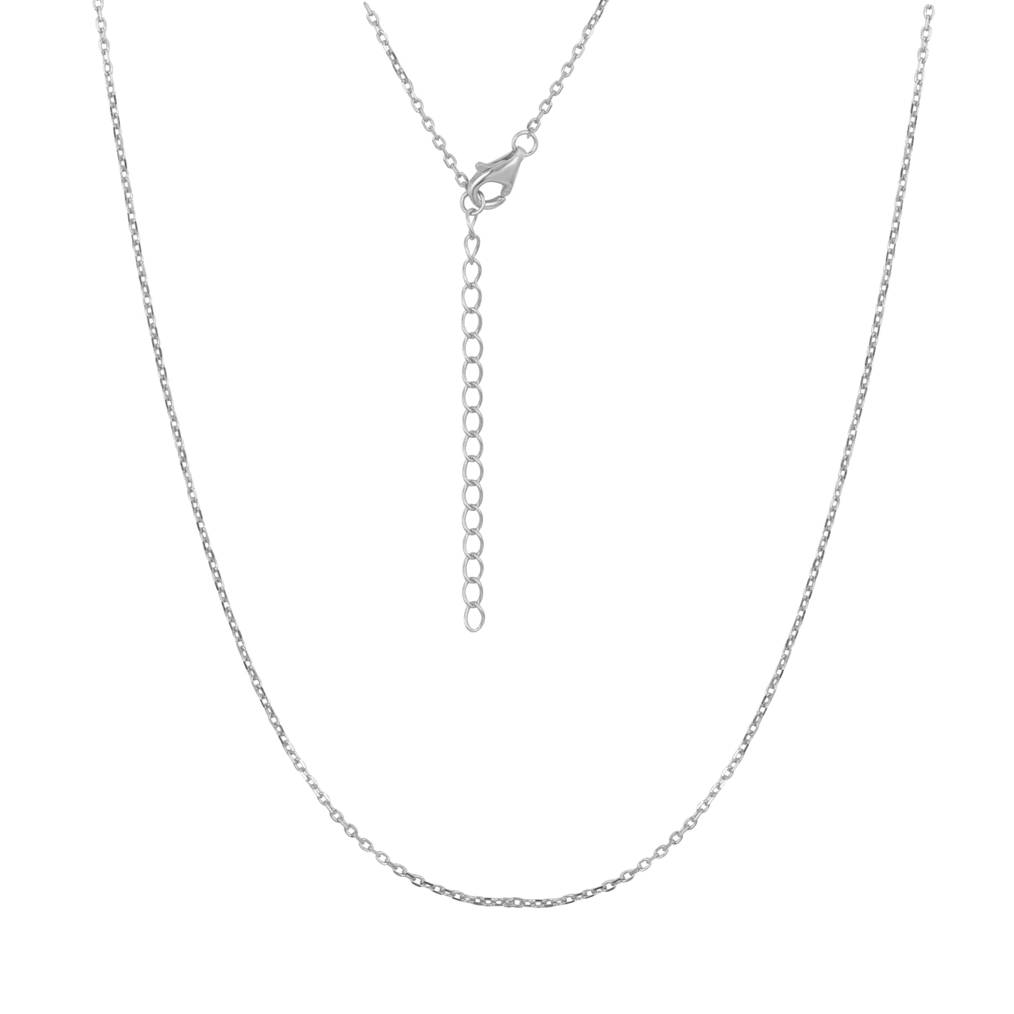 Sterling Silver 1.5mm or ~1mm Diamond Cut Cable Chain