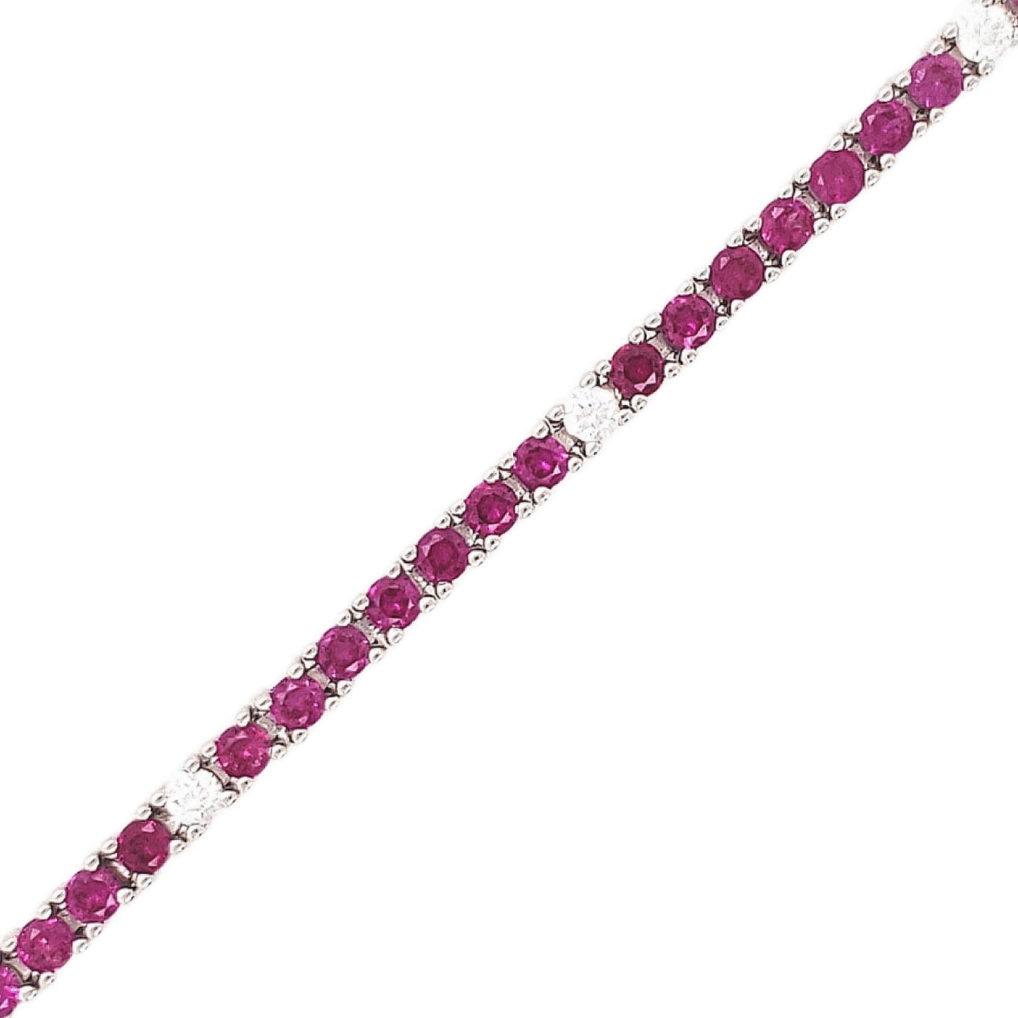 Sterling Silver Ruby, Emerald, and Sapphire Colored CZ Stone Bracelet
