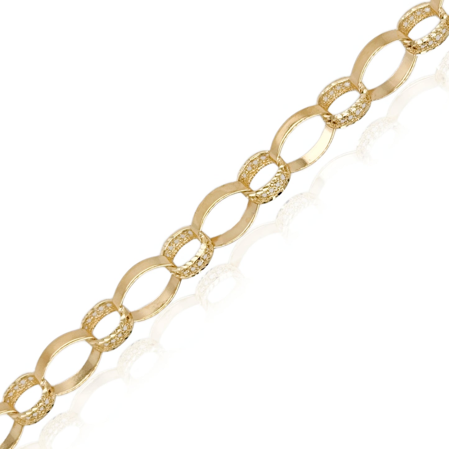 14k Gold Link Pattern Bracelet
