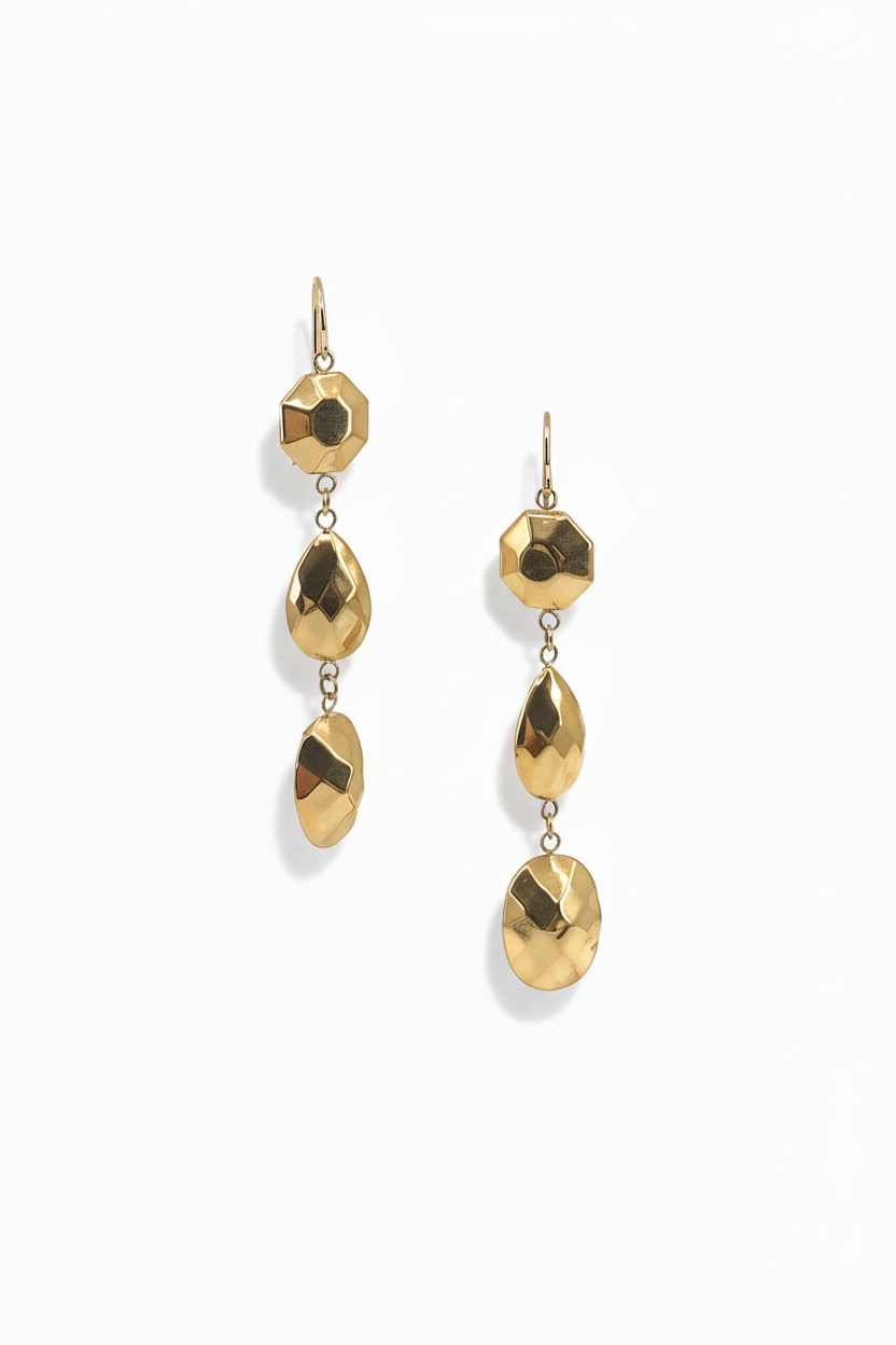 Gold Long Earrings