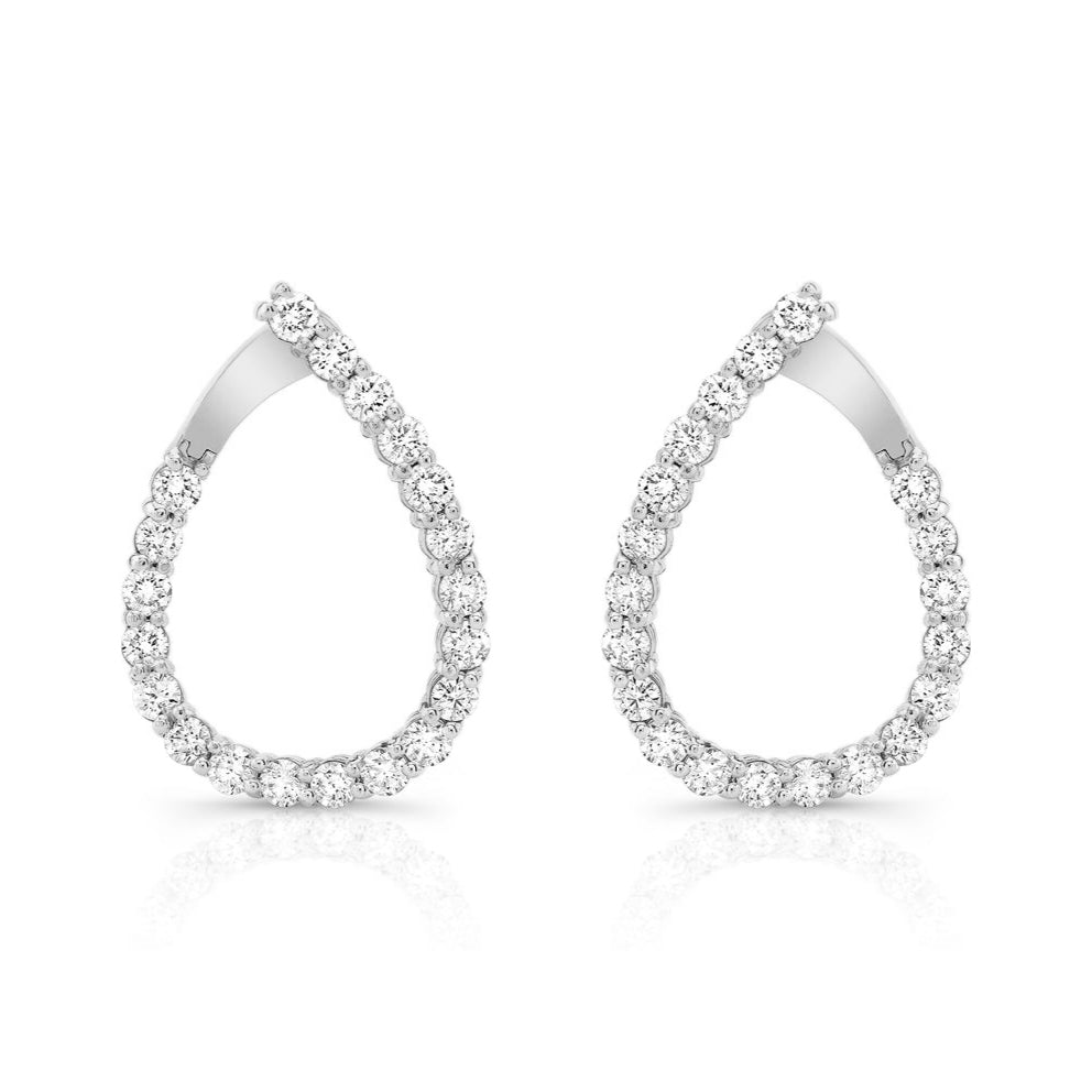 14K "J" Lab Grown Diamond Hoop Earrings