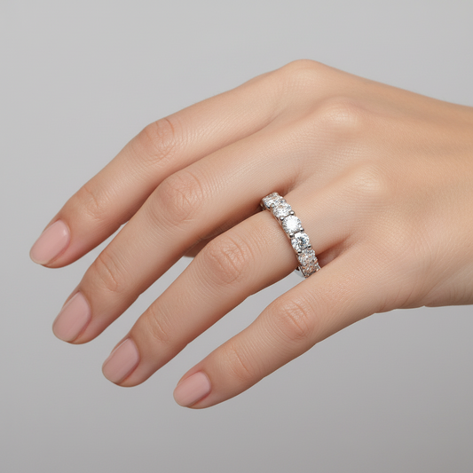 7 Stone Lab Grown Diamond 14k Ring