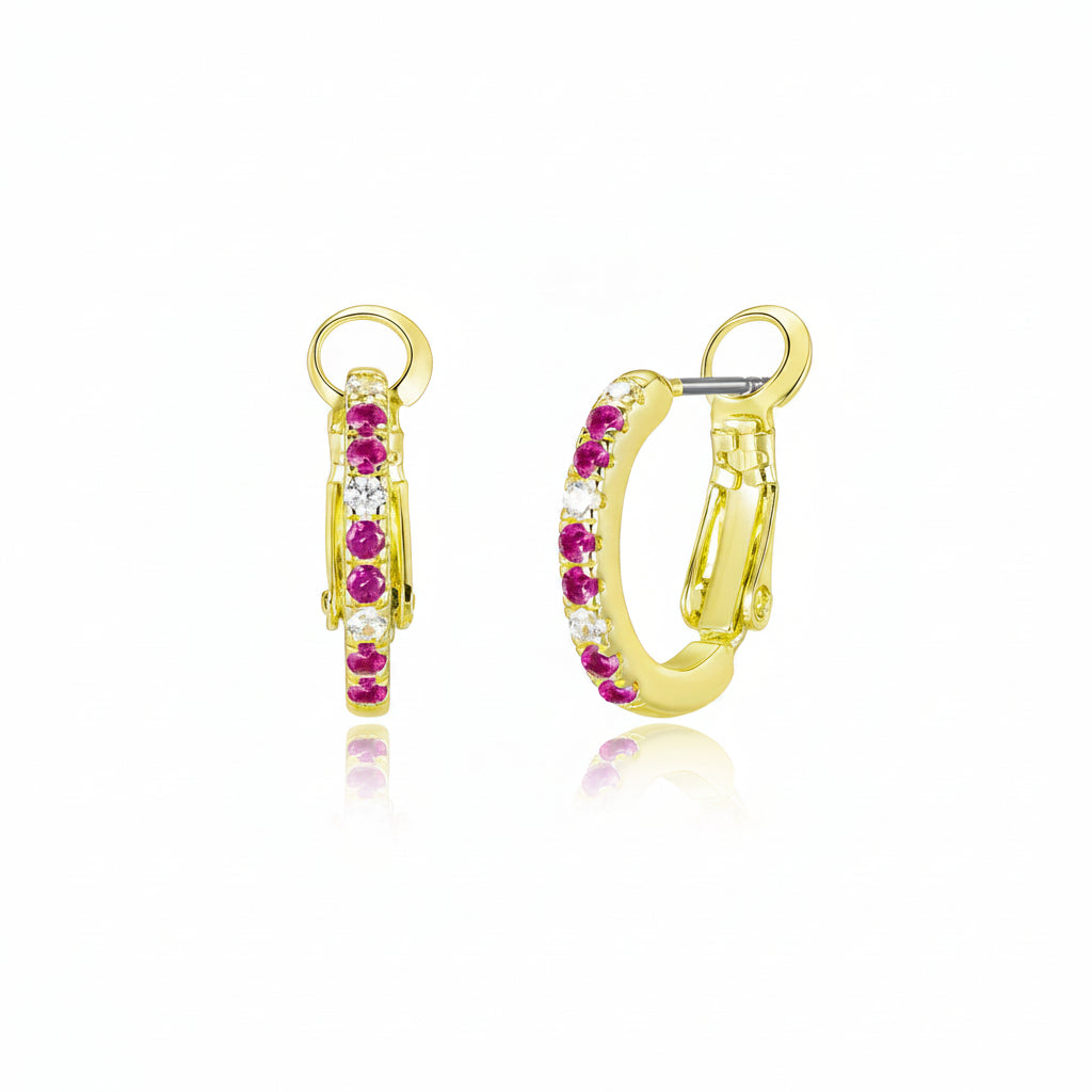Titanium Post CZ Hoops