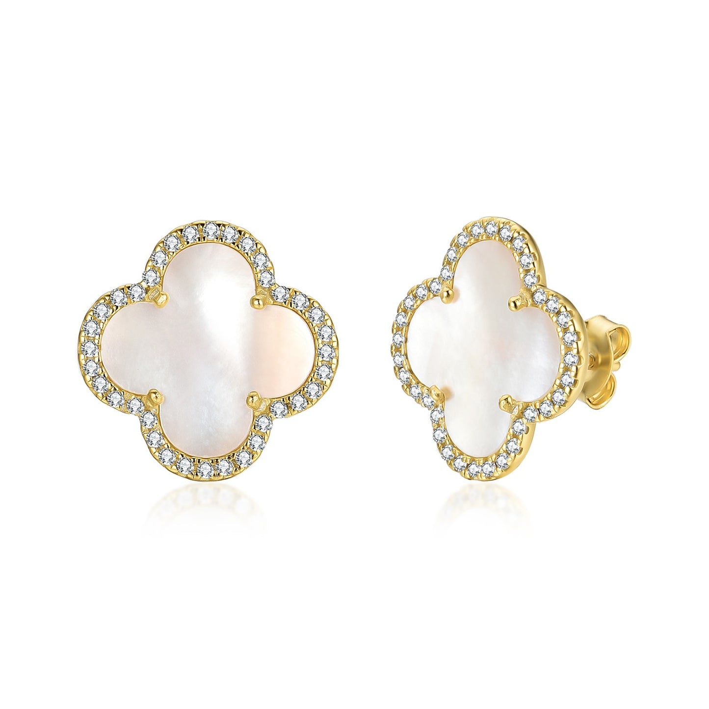 Sterling Silver Classic Clover Stud Earrings