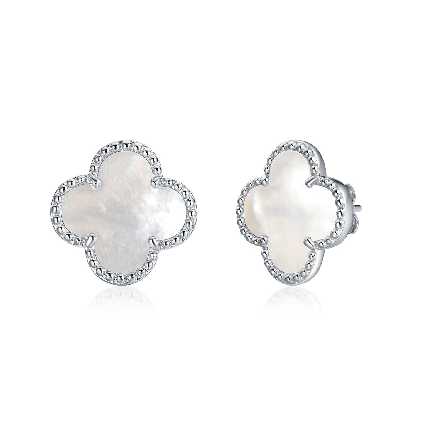 Sterling Silver Classic Clover Stud Earrings