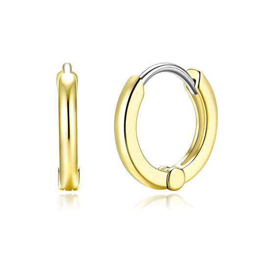 Surgical Steel Gold Plated Small Round Hoops