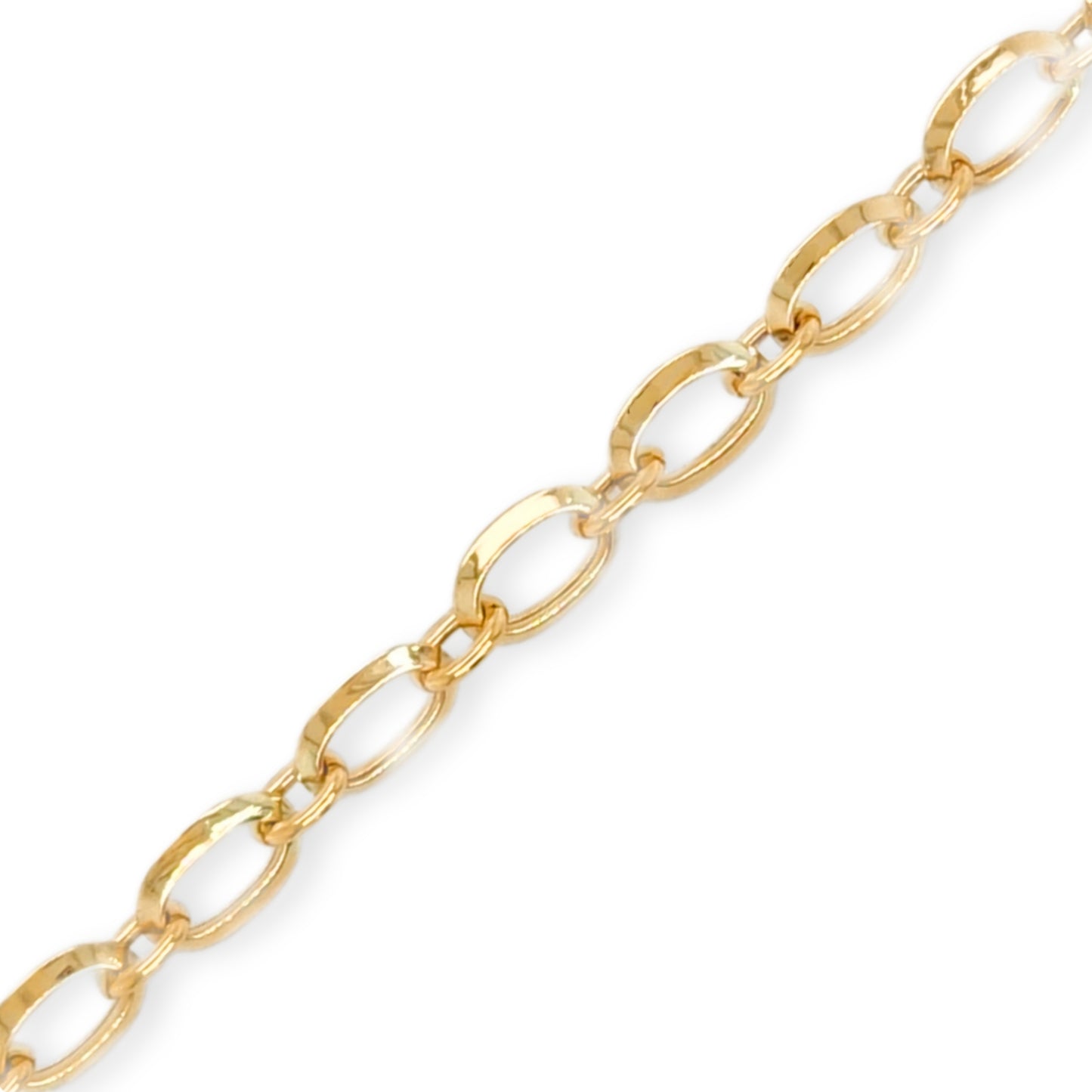 14k Gold Small Oval Link Bracelet
