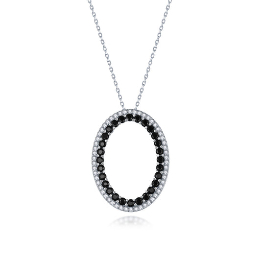 Sterling Silver Pendant Necklace with Clear and Colored Stone On Diamond Cut Chain