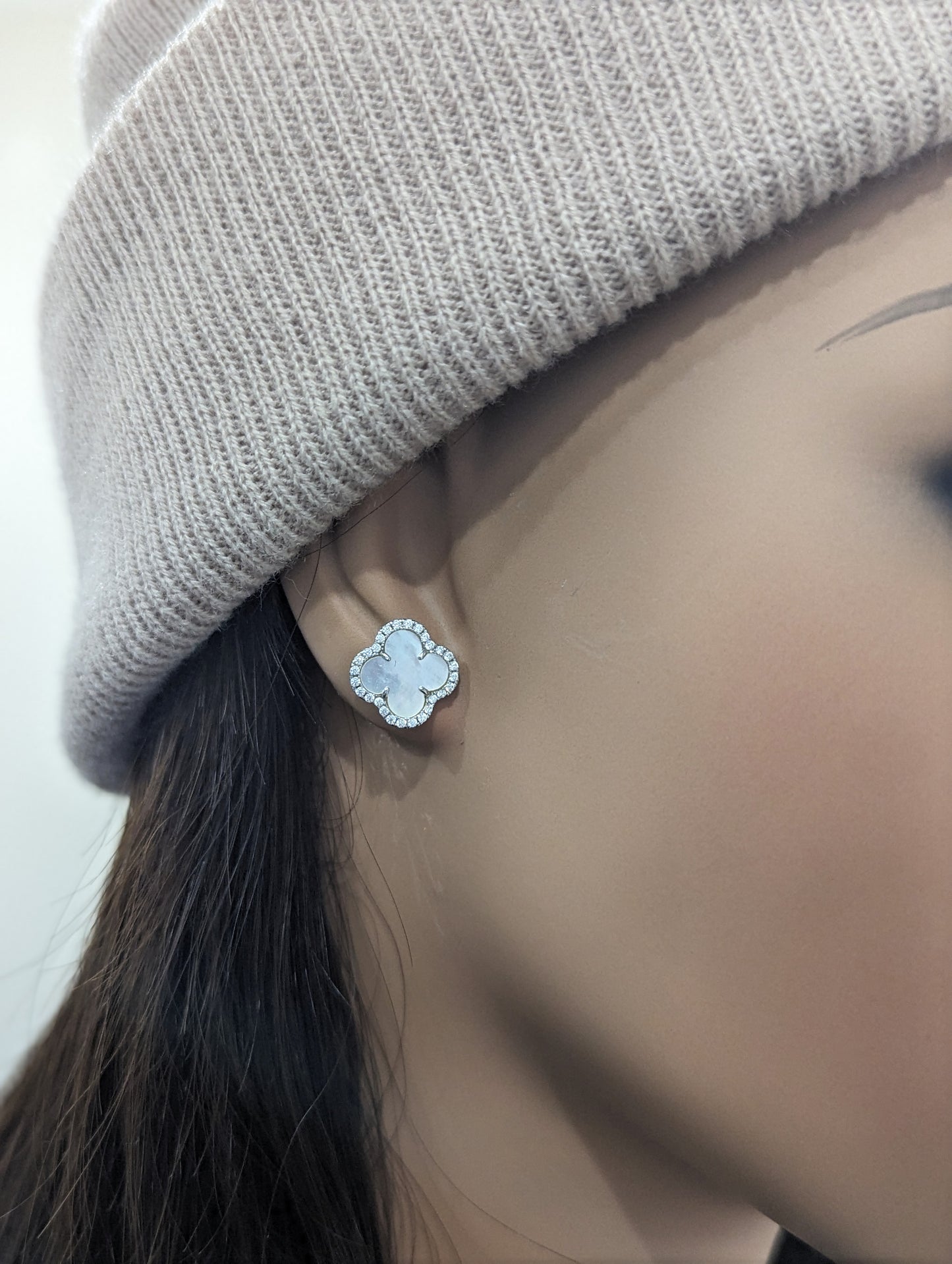 Sterling Silver Classic Clover Stud Earrings