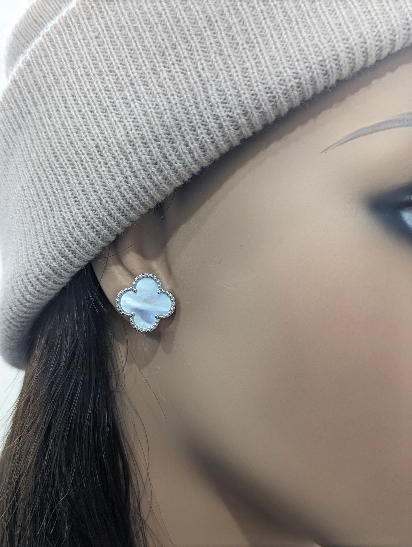 Sterling Silver Classic Clover Stud Earrings