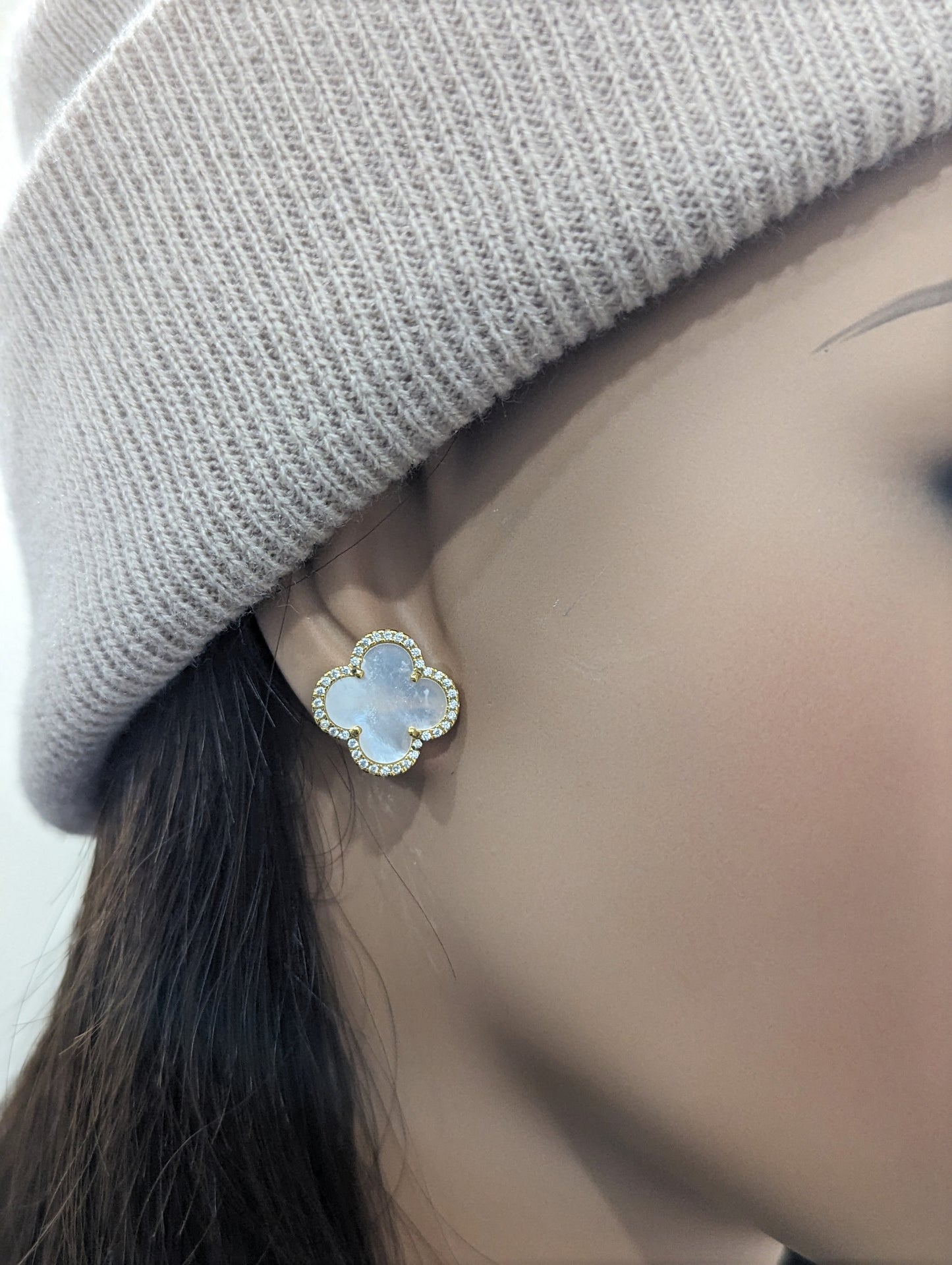 Sterling Silver Classic Clover Stud Earrings
