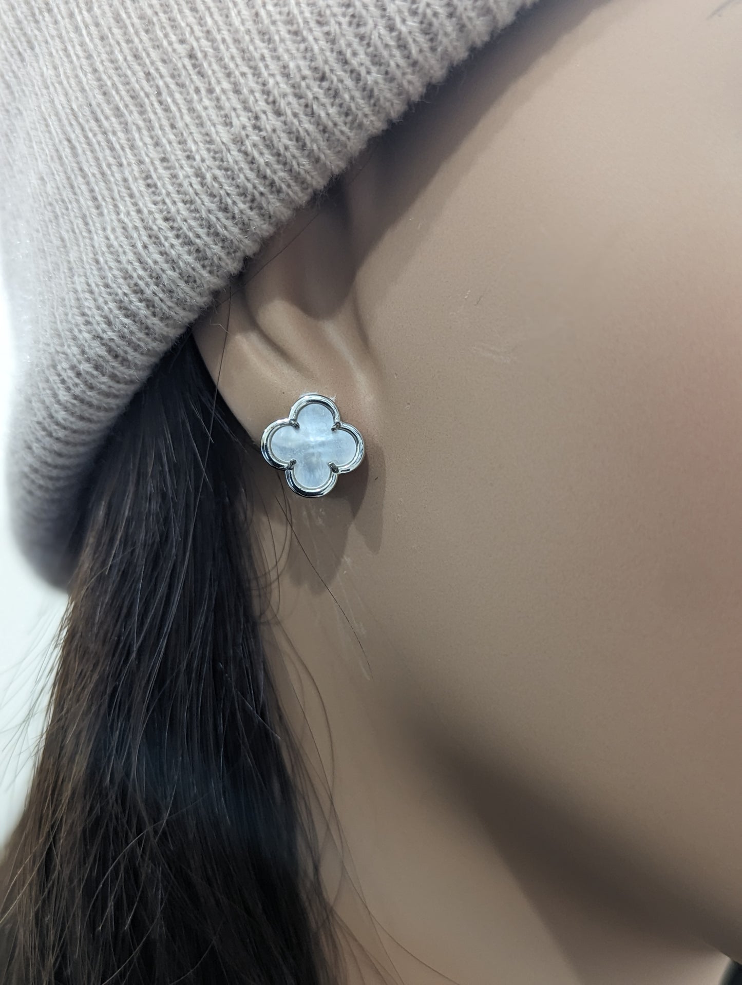 Sterling Silver Classic Clover Stud Earrings