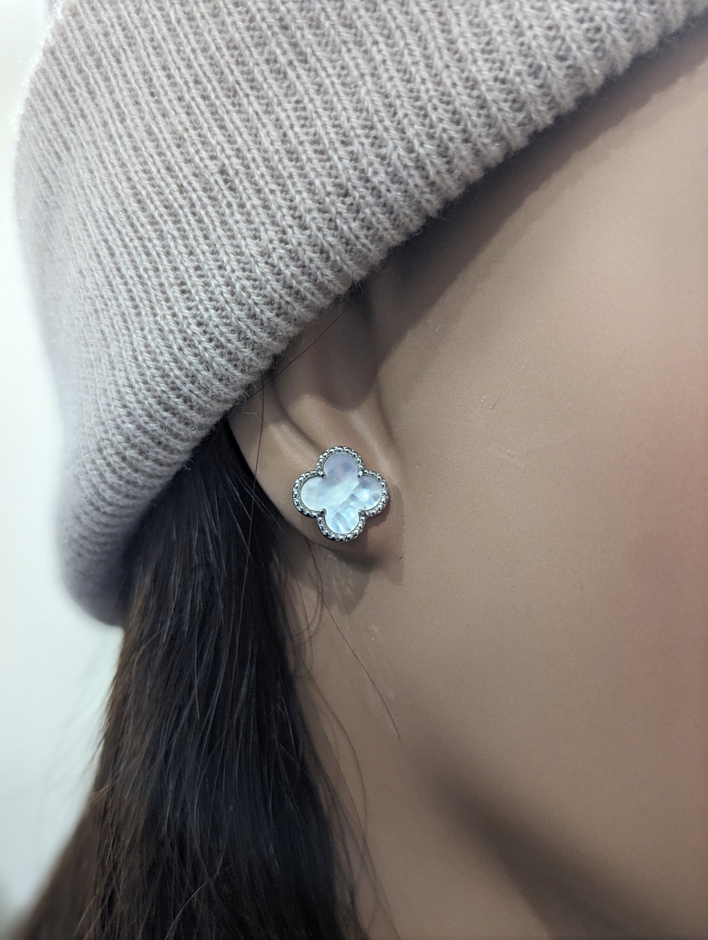Sterling Silver Classic Clover Stud Earrings