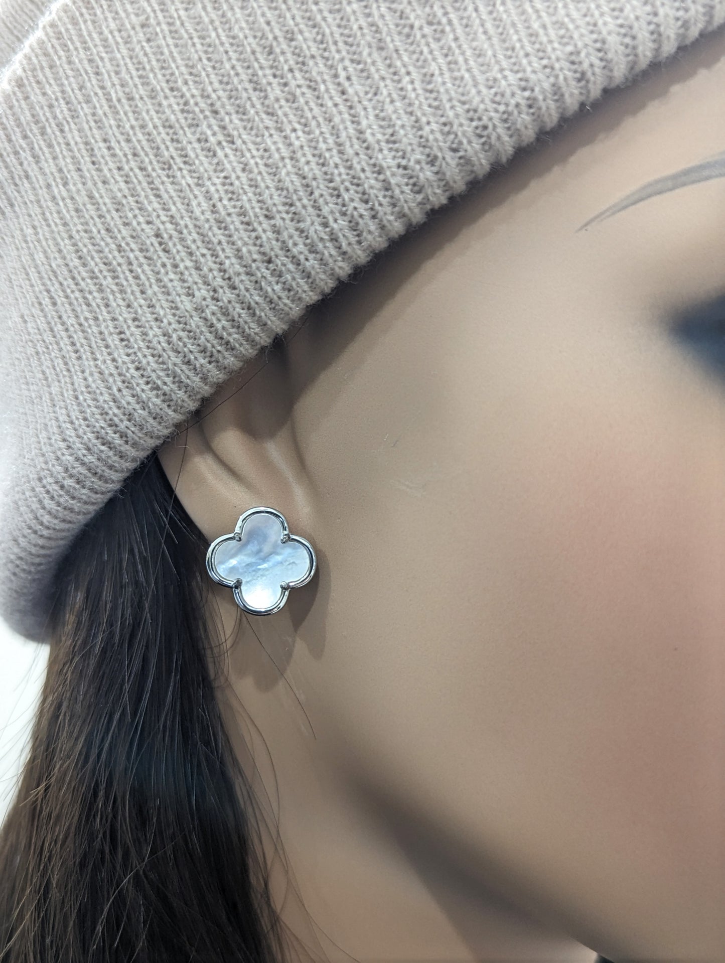 Sterling Silver Classic Clover Stud Earrings