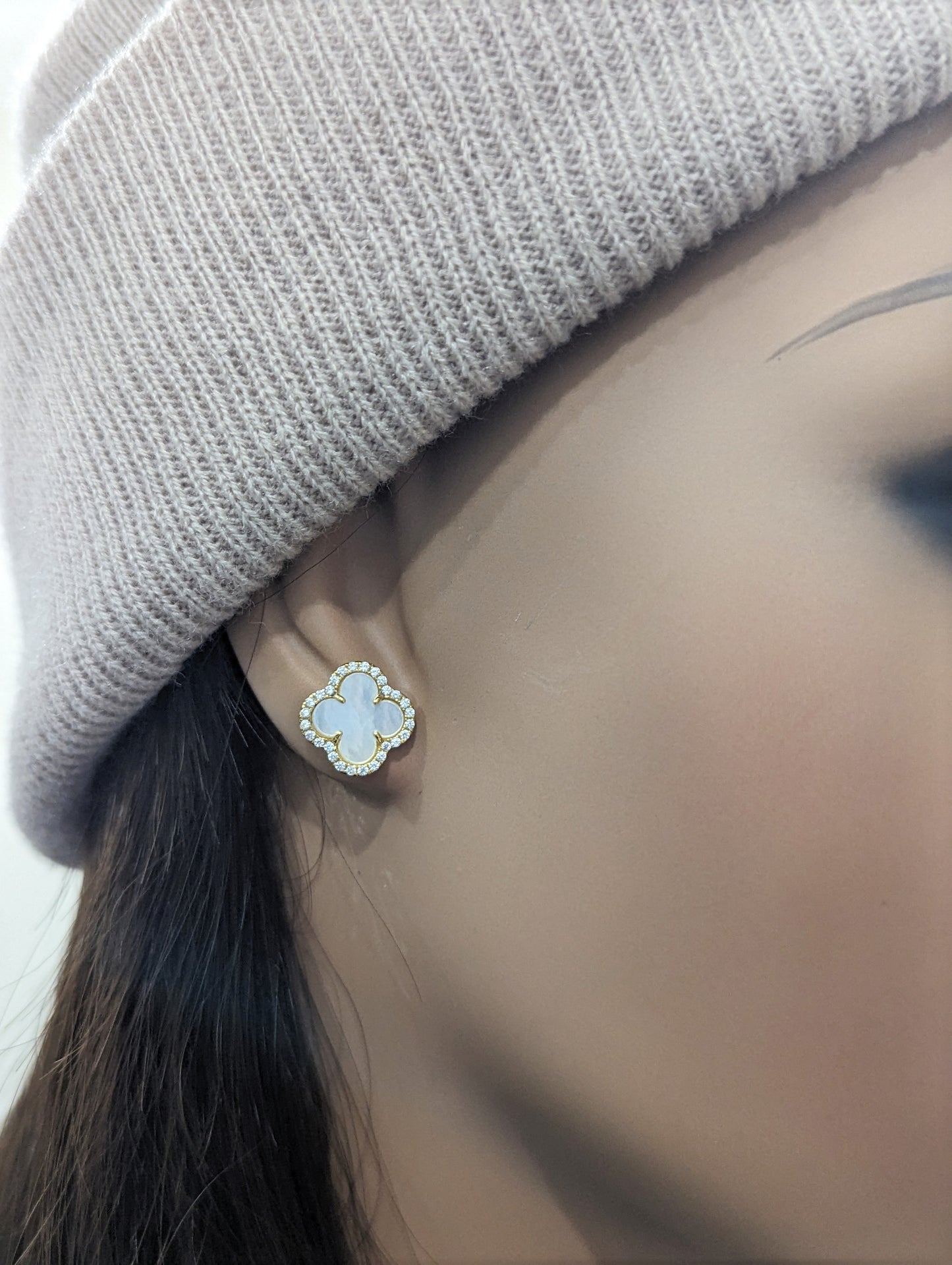 Sterling Silver Classic Clover Stud Earrings