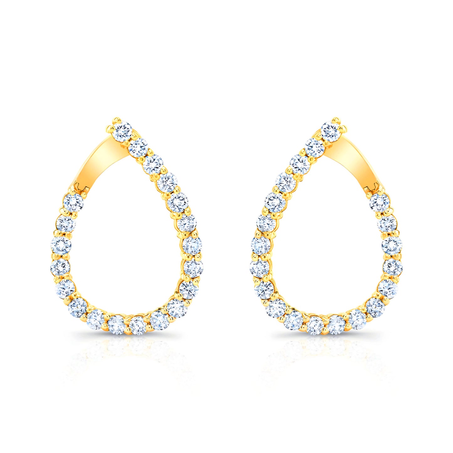 14K "J" Lab Grown Diamond Hoop Earrings