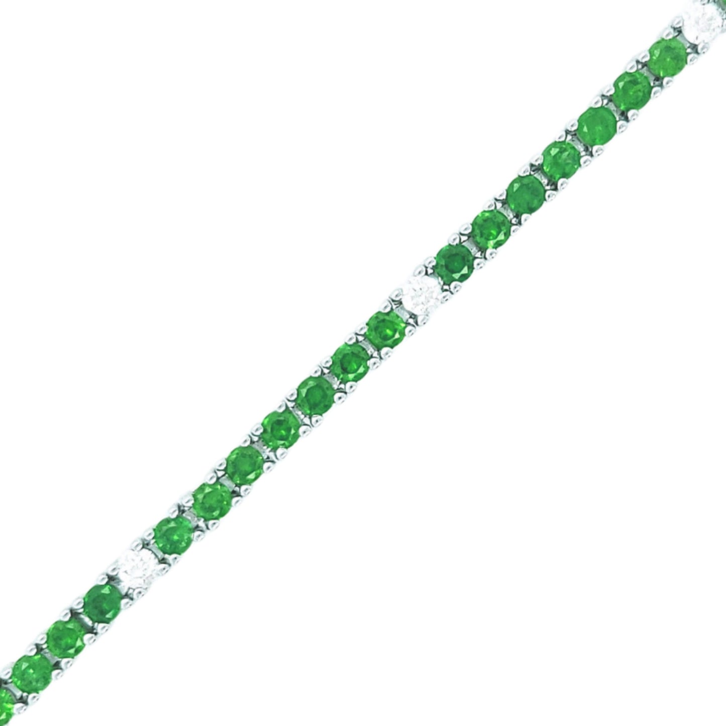 Sterling Silver Ruby, Emerald, and Sapphire Colored CZ Stone Bracelets - HK Jewels