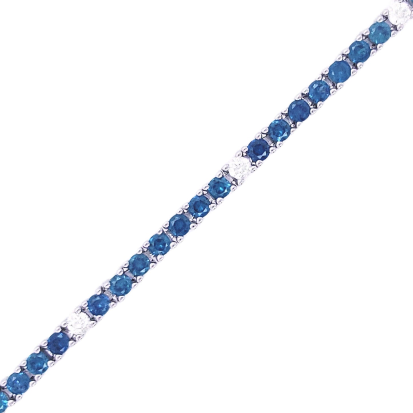 Sterling Silver Ruby, Emerald, and Sapphire Colored CZ Stone Bracelets - HK Jewels
