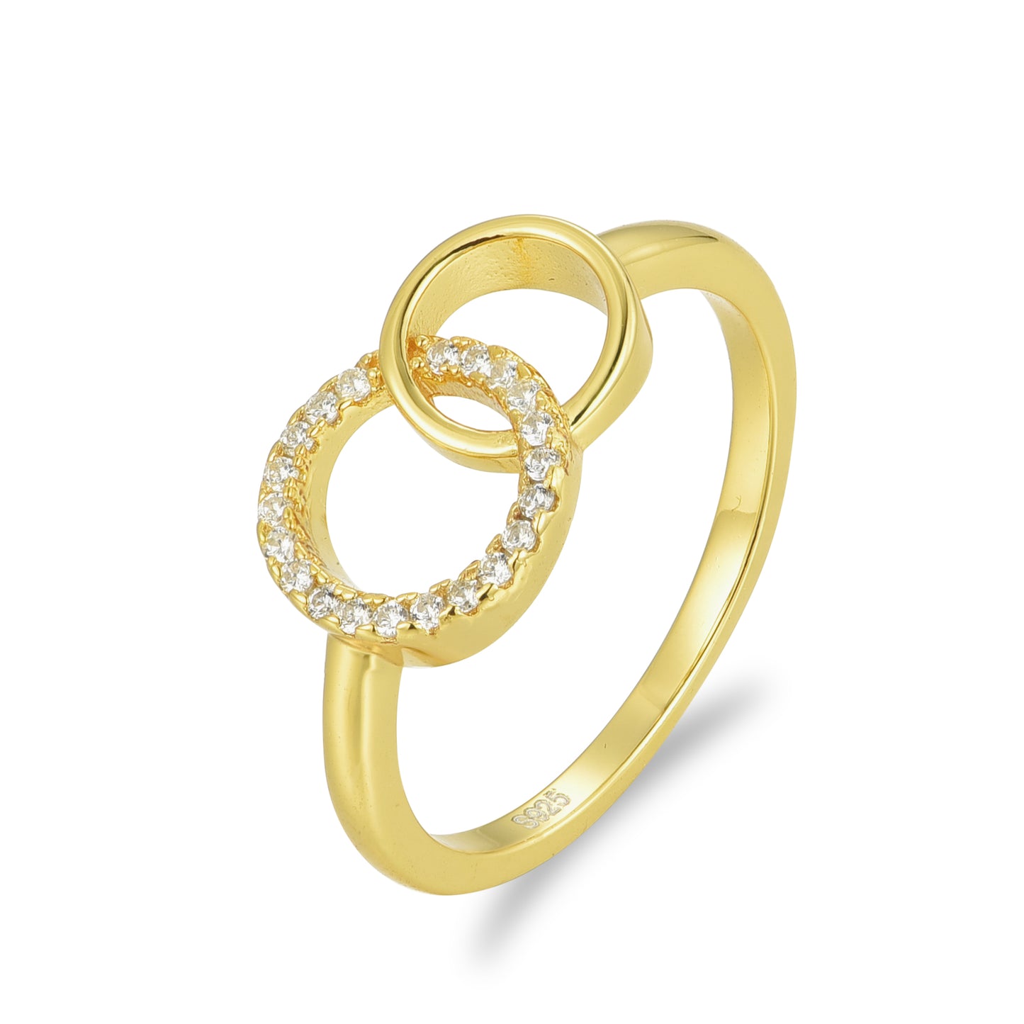 Sterling Silver Small Interlocking Circle Ring