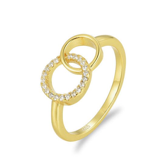 Sterling Silver Small Interlocking Circle Ring