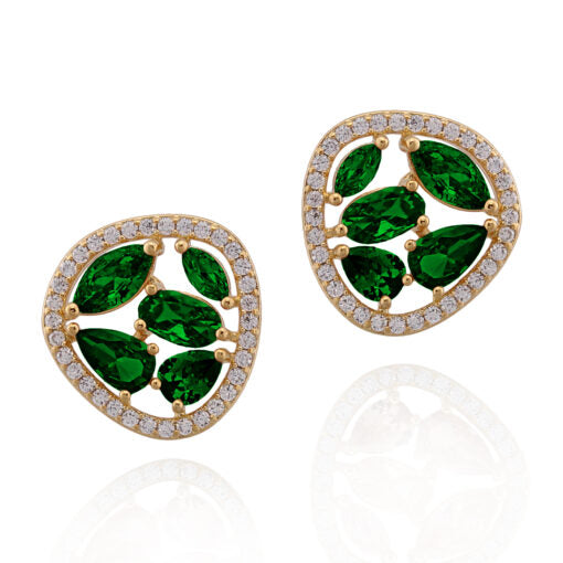 Gold Plated Surgical Steel Medium Pebble Shaped Studs