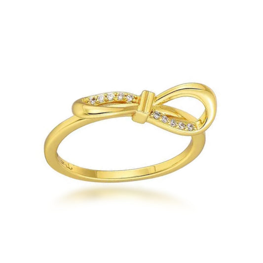 Sterling Silver CZ  Bow Ring