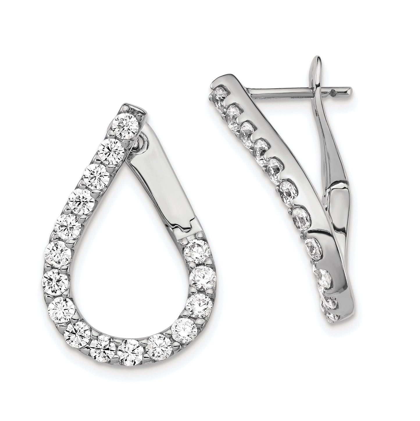 14K "J" Lab Grown Diamond Hoop Earrings