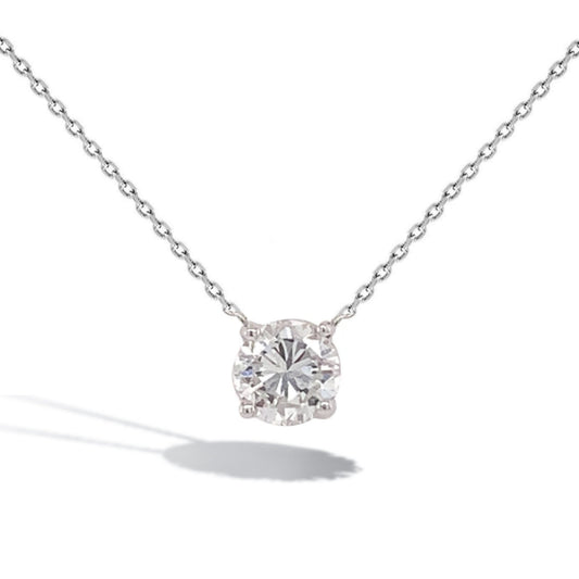 14k Gold Top Quality 1ct. Lab Grown Diamond Solitaire Necklace