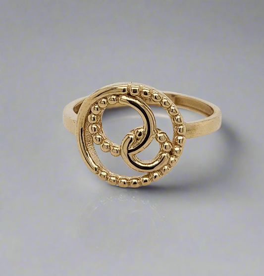 14k Gold with Interlocking Circles Ring