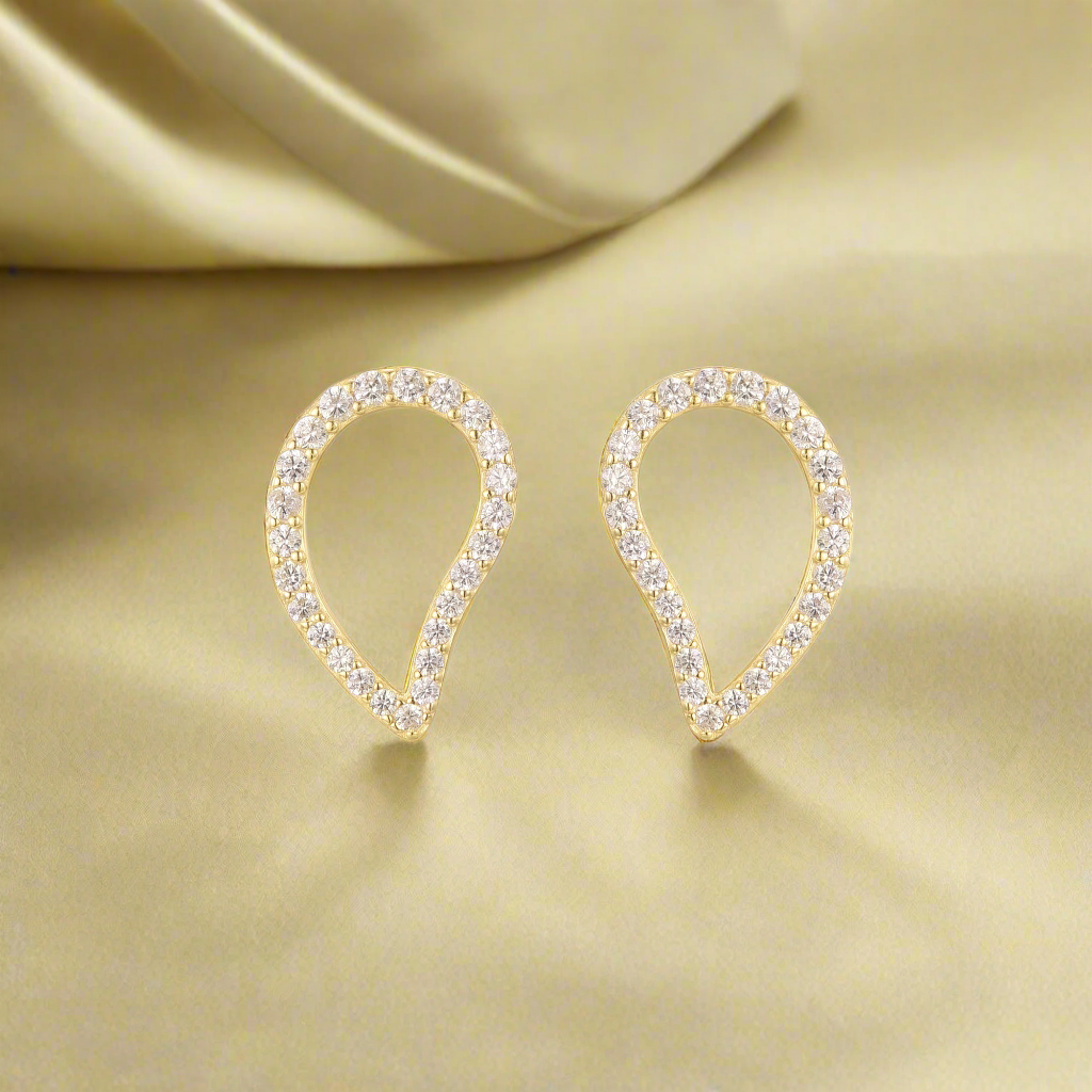 Sterling Silver Inverted Teardrop Stud Earrings