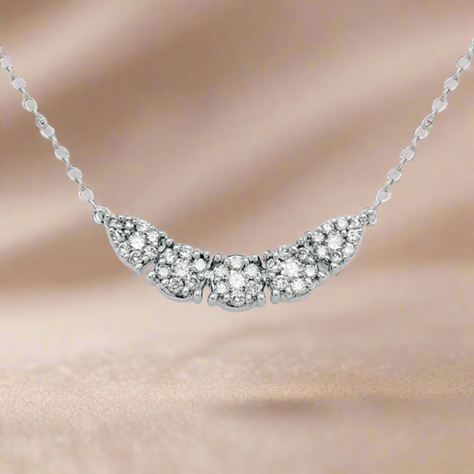 10K Gold Diamond Bar Necklace