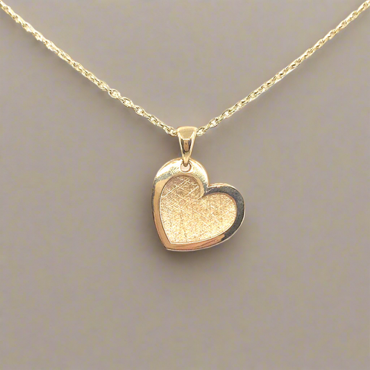 14K Gold Heart Pendant Necklace