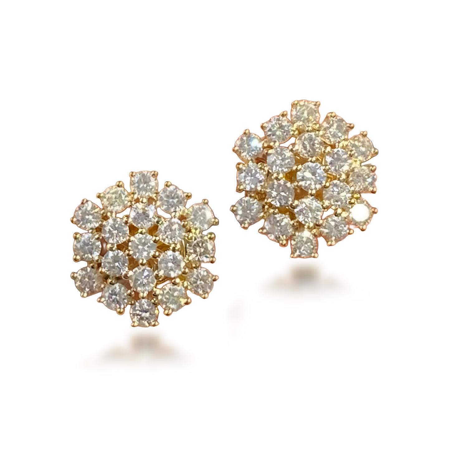 Sterling Silver Cluster Stud Earring