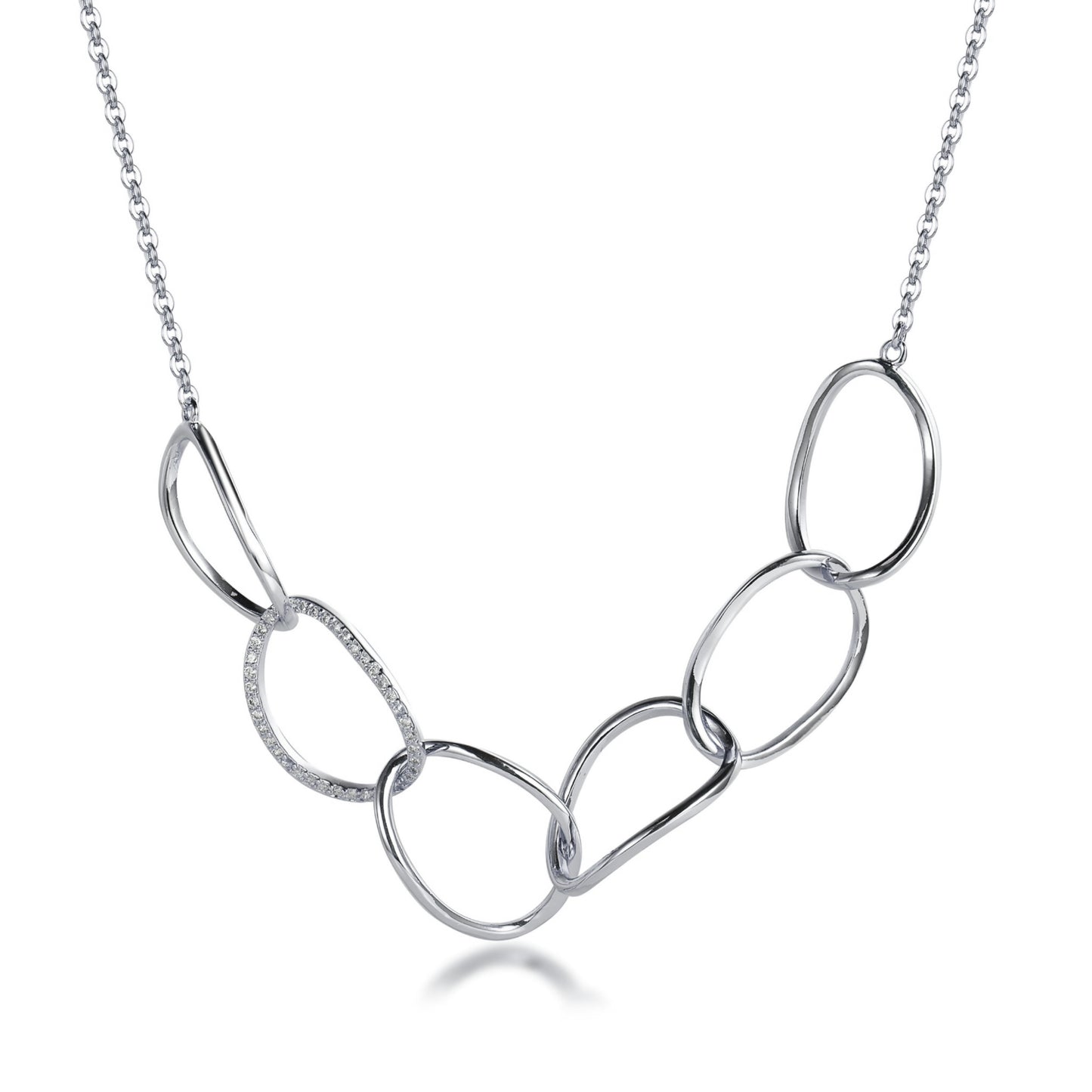 Sterling Silver Wide Link Necklace