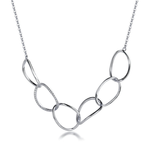 Sterling Silver Wide Link Necklace