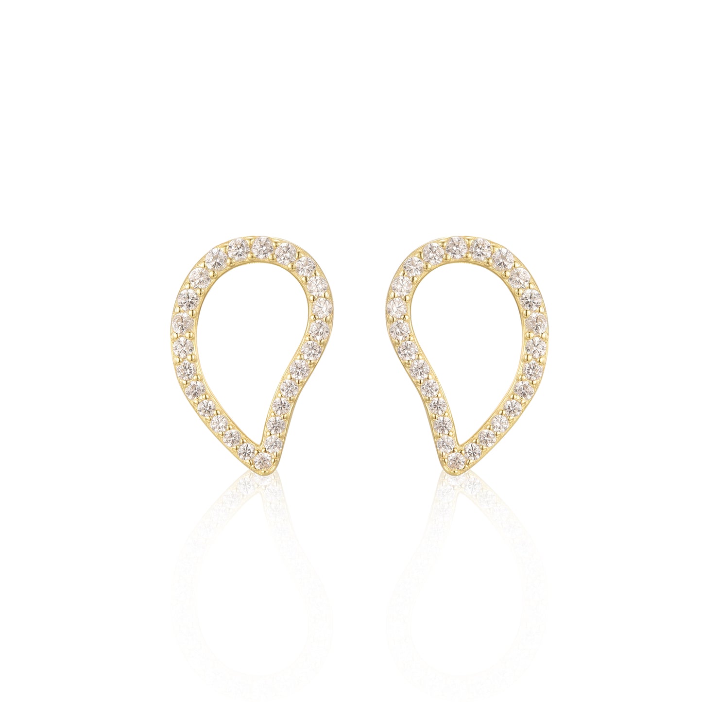 Sterling Silver Inverted Teardrop Stud Earrings
