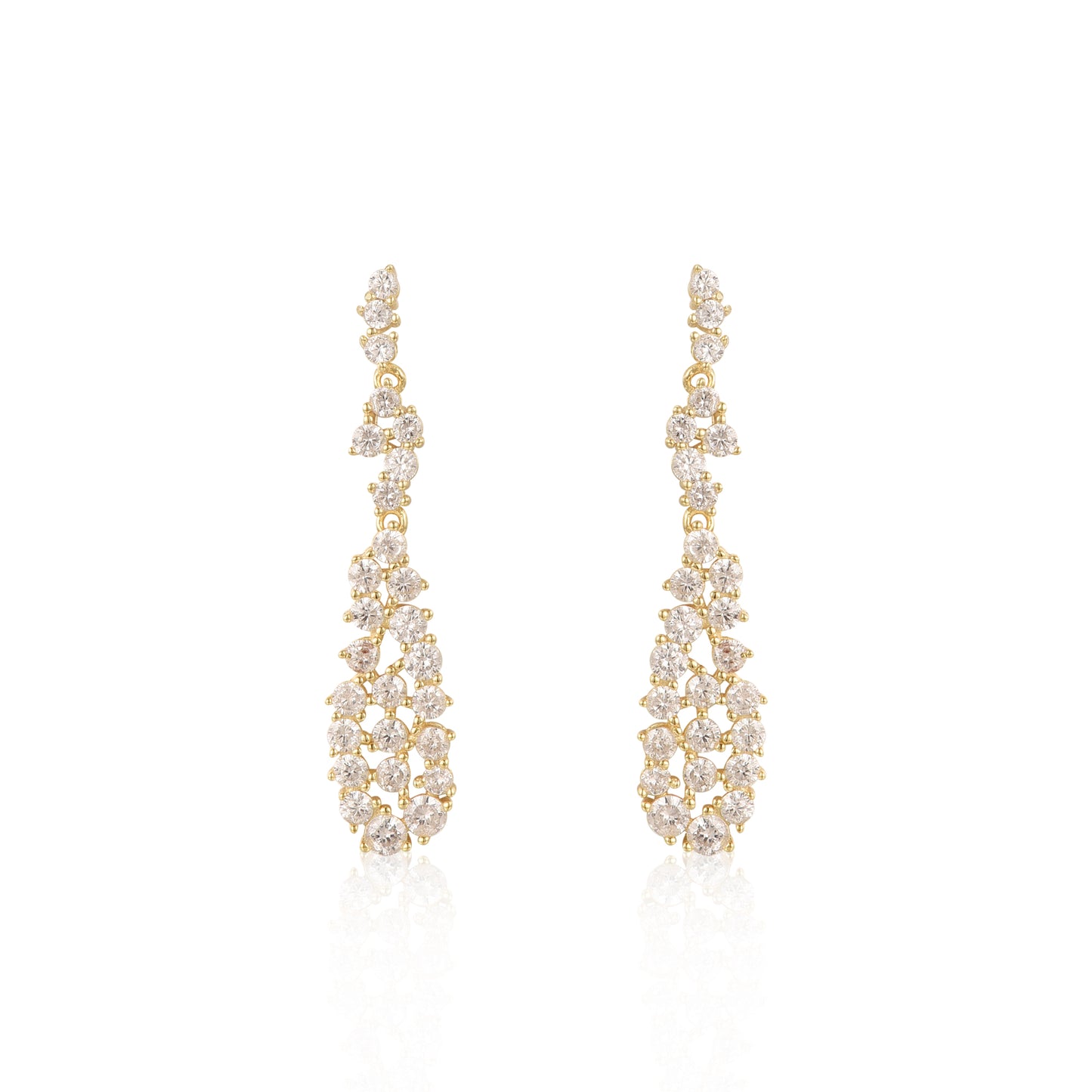 Sterling Silver Sprinkled Teardrop Earrings