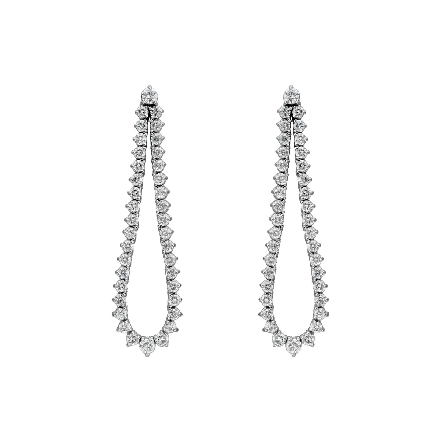 14K "J" Lab Grown Diamond Hoop Earrings