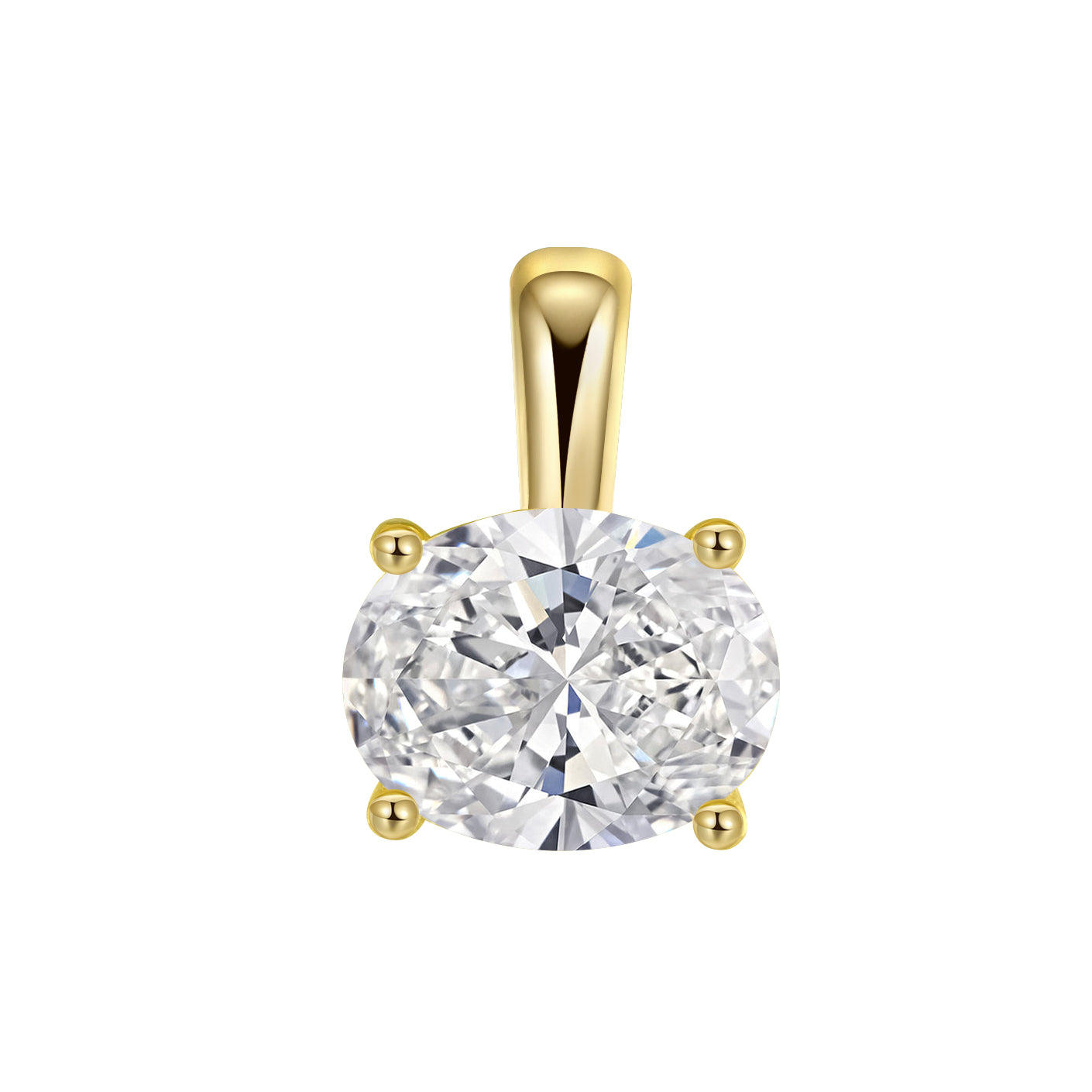 *Available for preorder only* Sterling Silver Solitaire Pendant on Omega Chain Necklace Collection