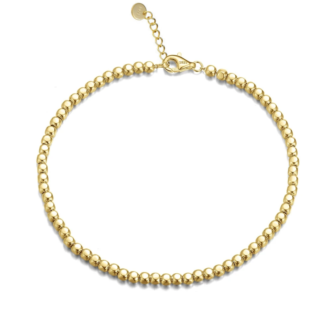 Sterling Silver Gold-Plated or Rhodium Plated Balls Bracelet