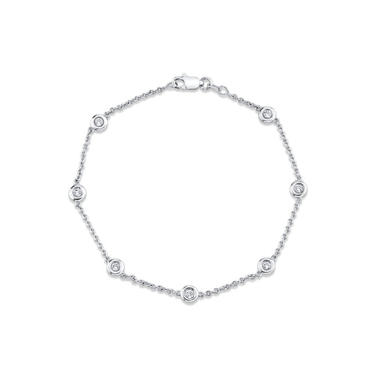 14K CVD Lab Diamond By the Yard Bracelet