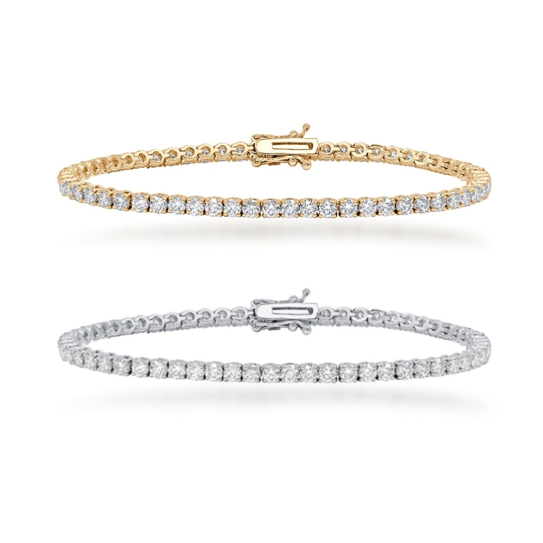 14k Gold Lab Grown Tennis Bracelet