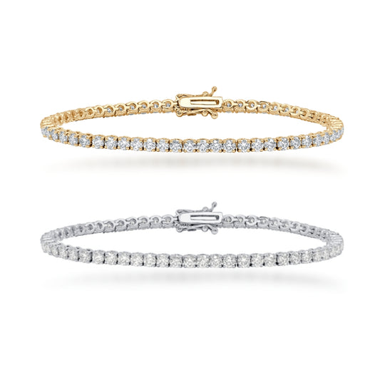 14k Gold Lab Grown Tennis Bracelet