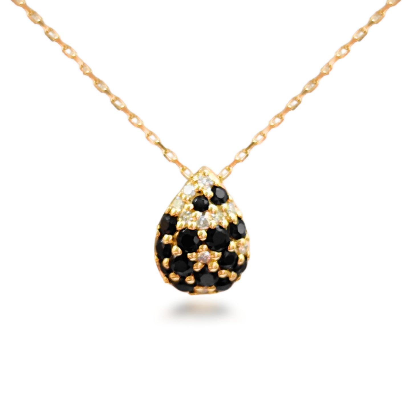 10k Gold Pear Shaped Diamond Necklace