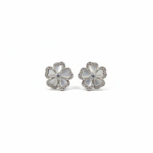 Sterling Silver Mother of Pearl Stud Earrings