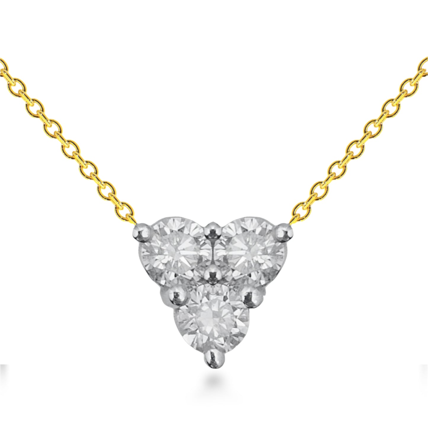 14K Trio Lab Grown Diamond Necklace